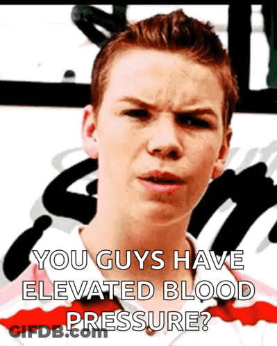 A Young Man Is Asking If He Has Elevated Blood Pressure . GIF