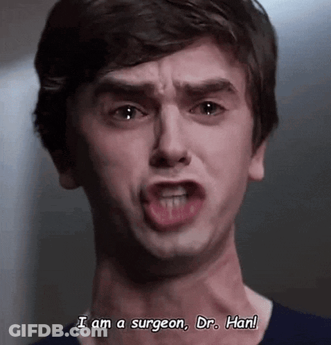 A Young Man Is Making A Funny Face And Saying I Am A Surgeon Dr. Han ! GIF