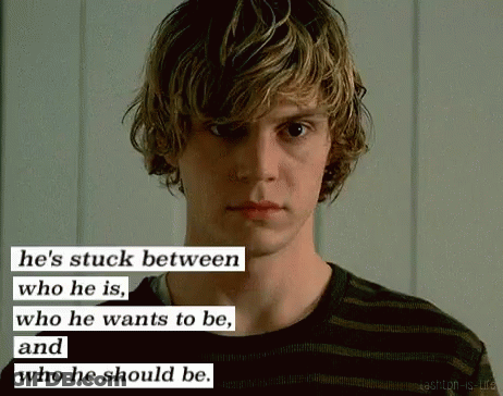 A Young Man Is Stuck Between Who He Is Who He Wants To Be Who He Should Be GIF