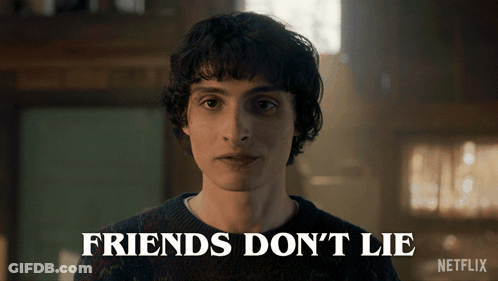A Young Man Says Friends Do N't Lie On A Netflix Ad GIF