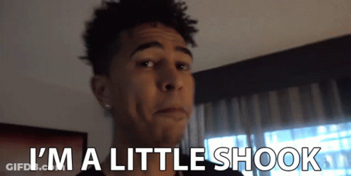 A Young Man Says I 'M A Little Shook In A Room GIF
