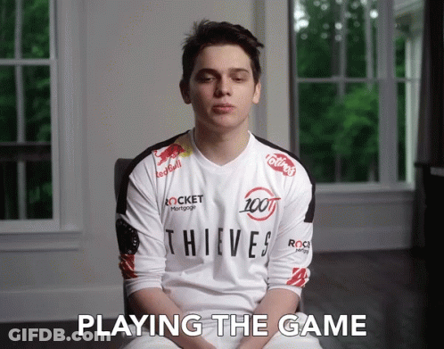 A Young Man Wearing A Thieves Jersey Is Sitting In A Chair GIF