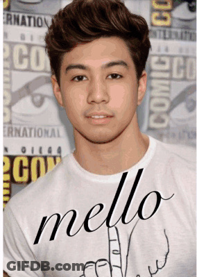 Young Man Wearing White Mello Shirt GIF