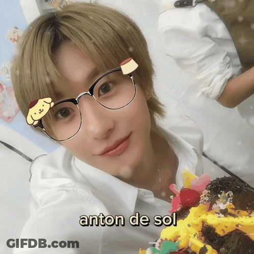 Young Man With Glasses And Anton De Sol On Forehead GIF