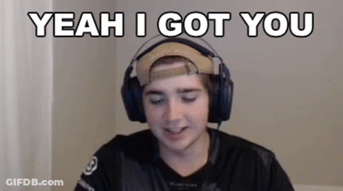 A Young Man Wearing Headphones And A Hat Says Yeah I Got You . GIF