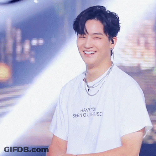 A Young Man Wears A White Shirt That Says Have You Seen Our House GIF