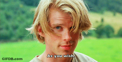 A Young Man With Blonde Hair Says As You Wish GIF