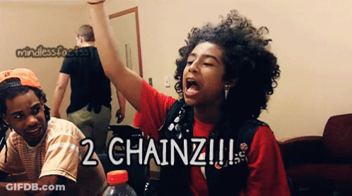 A Young Man With Curly Hair Says 2 Chainz GIF