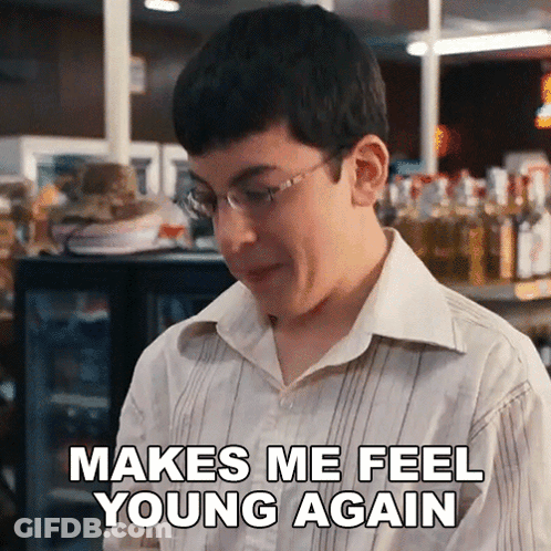 A Young Man With Glasses Says Makes Me Feel Young Again GIF