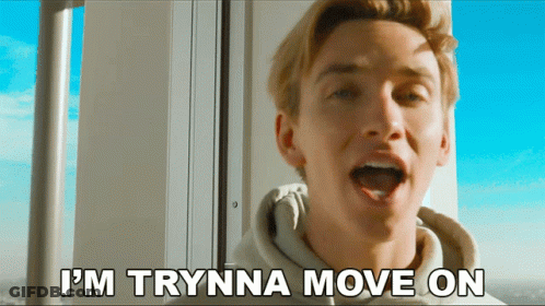 A Young Man With His Mouth Open Says I 'M Trynna Move On GIF