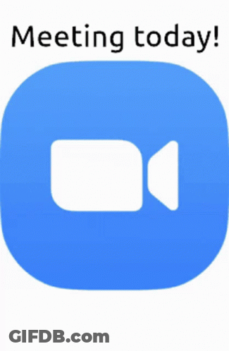 A Zoom Logo Is On A Blue Background GIF