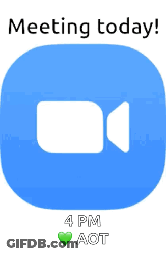 A Zoom Meeting Is Scheduled For 4 Pm GIF