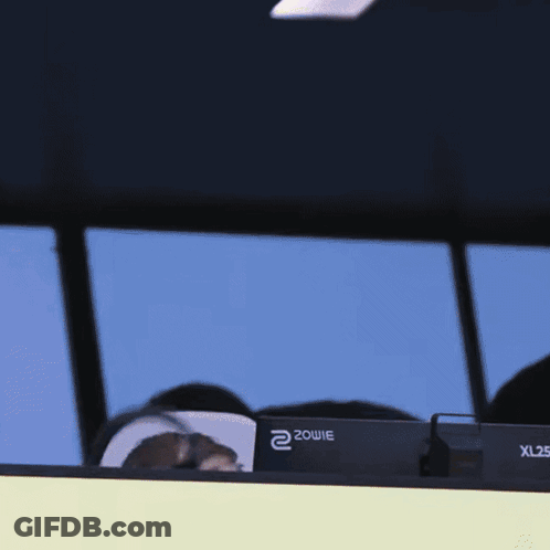 A Zowie Logo Is On The Side Of A Computer Monitor GIF