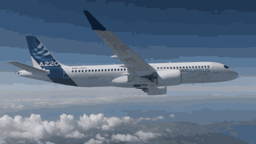 A220 Airplane Cruising GIF