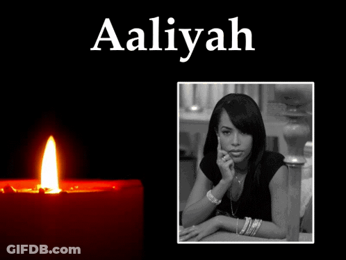 Aaliyah Black And White Photo GIF