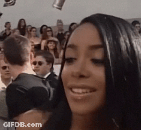 Aaliyah Cute Reaction GIF