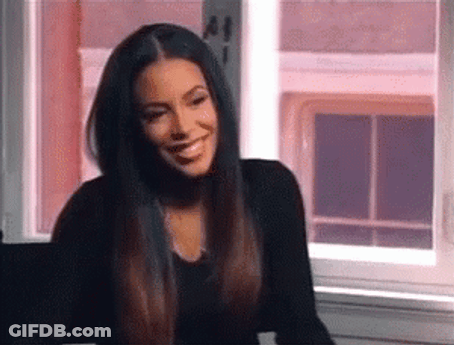 Aaliyah Smile On Interview GIF