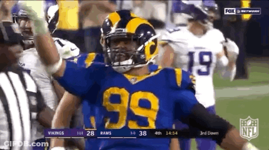 Aaron Donald Blow A Kiss Nfl Field GIF