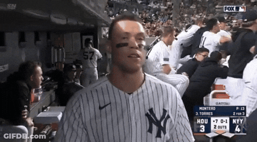 Aaron Judge No Reaction After Yankees Win GIF