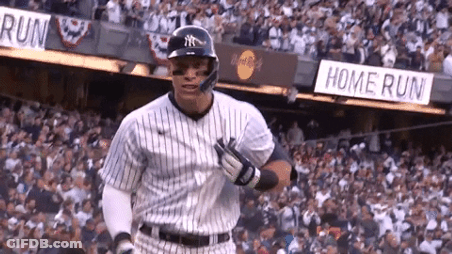 Aaron Judge Ran Yankees Win GIF