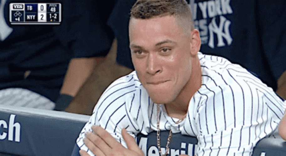 Aaron Judge Yankees Hide Laugh GIF