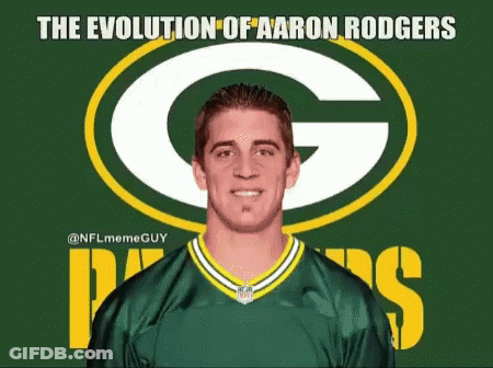 Aaron Rodgers Evolution GIF