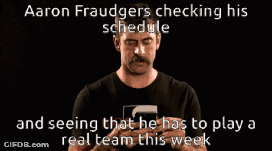 Aaron Rodgers Relax Checking Schedules GIF