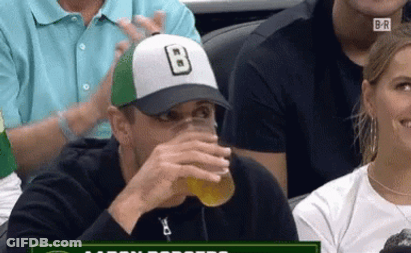 Aaron Rodgers Relax Drinking Beer GIF