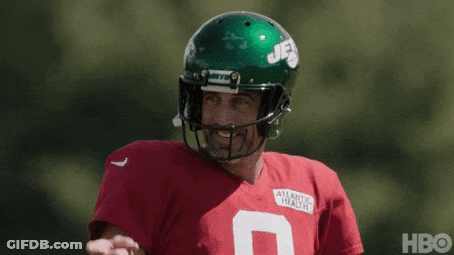 Aaron Rodgers Relax Jet Point GIF