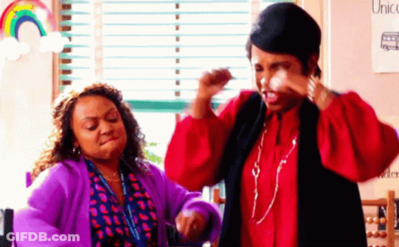 Abbott Elementary Janine And Barbara Celebration Dance GIF