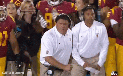 ABC Football Game Coach In White Nike Shirt GIF