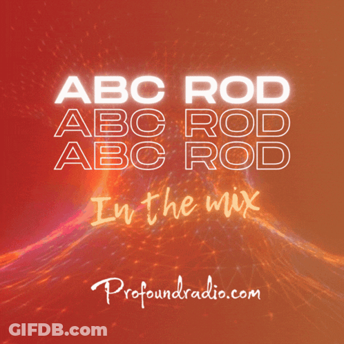 Abc Rod Abc Rod Abc Rod In The Mix Written In White On A Red Background GIF