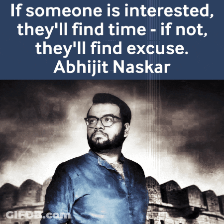 Abhijit Naskar Quote Above Man With Glasses GIF
