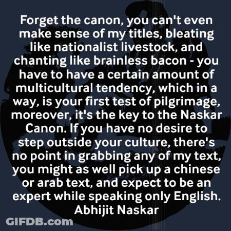 Abhijit Naskar Quote On Black Background GIF