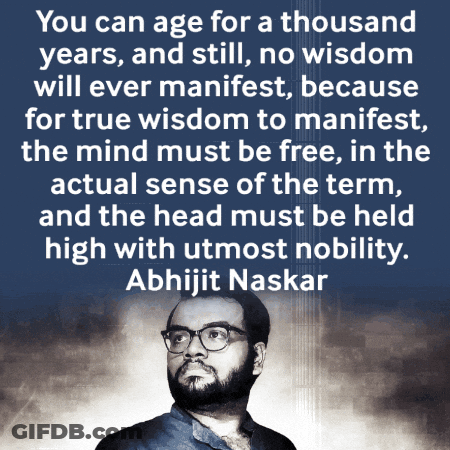 Abhijit Naskar Quote On Blue Background GIF
