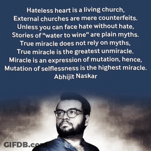 Abhijit Naskar Quote On Blue Background GIF