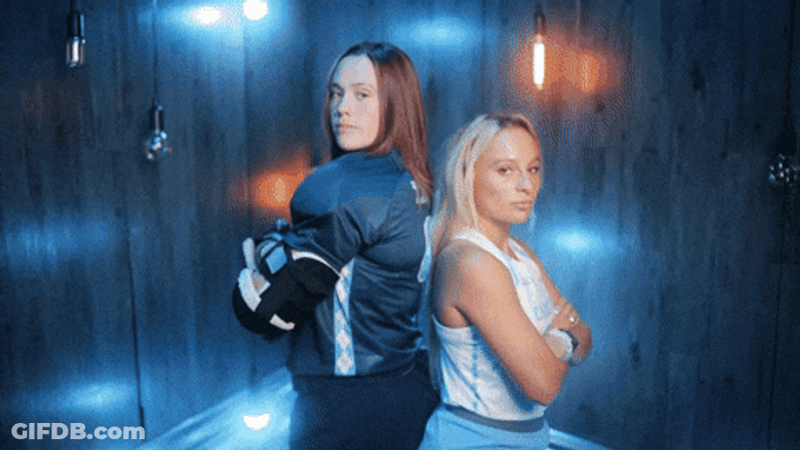 Abigail Taylor Ashton Odiorne Serious Back To Back GIF