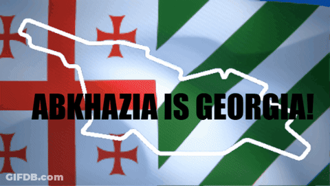Abkhazia Is Georgia Poster With Map GIF