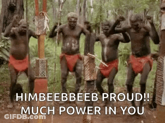 Aboriginal Men Dancing In Forest GIF