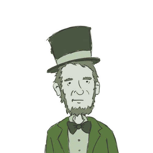 Abraham Lincoln Money Flying GIF