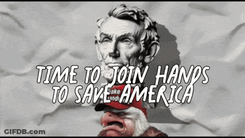 Abraham Lincoln Statue Time To Join Hands To Save America GIF