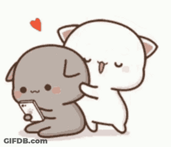 Abrazos Peach And Goma Backhug GIF