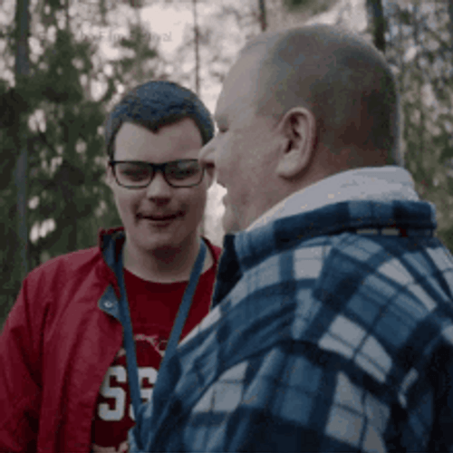 Abrazos Two Males Hugging GIF