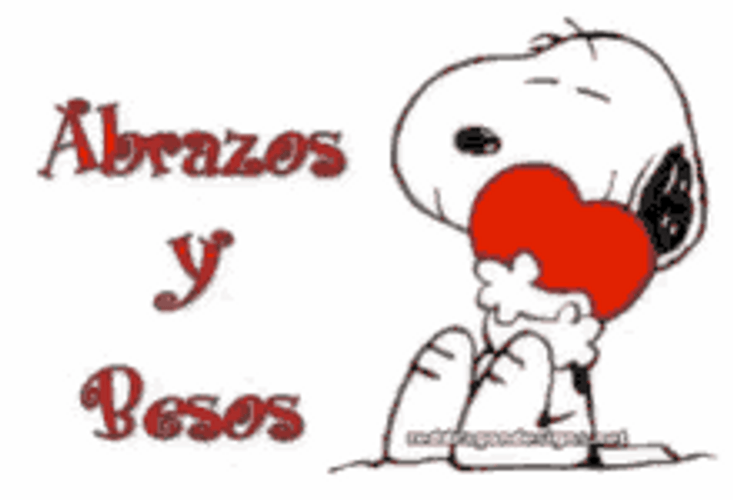 Abrazos Y Besos Snoopy Peanuts GIF