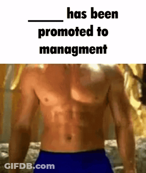 Abs Fat Promoted To Management GIF
