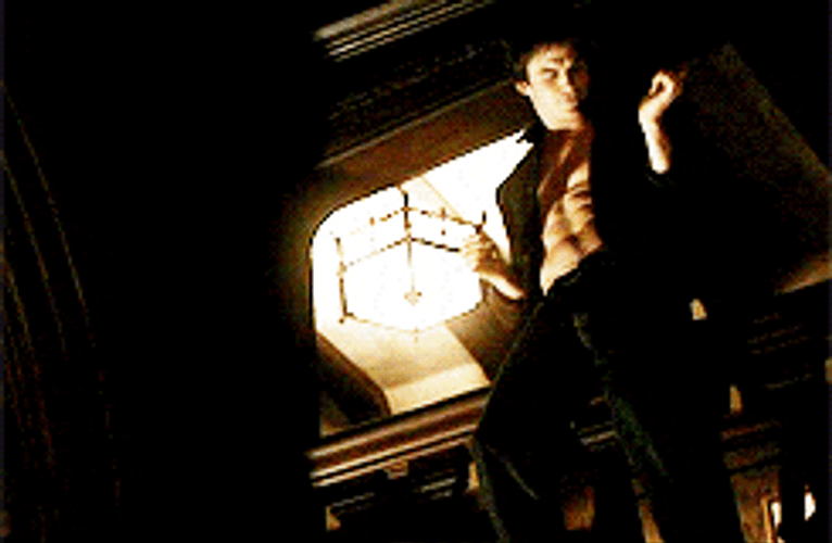 Abs Vampire Diaries Damon Salvatore Dancing GIF