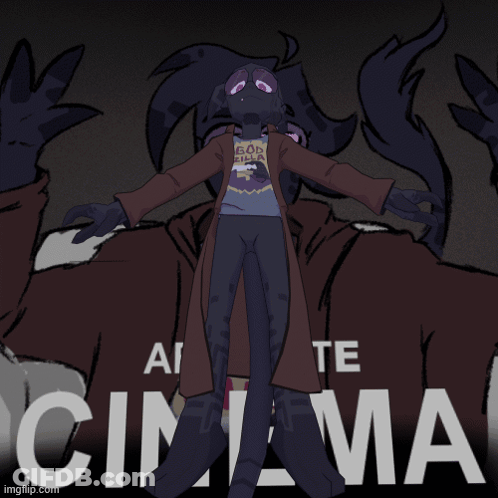 Absolute Cinema Poster With Monster GIF