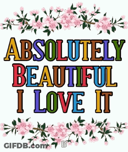 Absolutely Beautiful I Love It Sign GIF