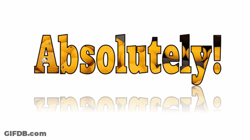 Absolutely Word Reflection GIF