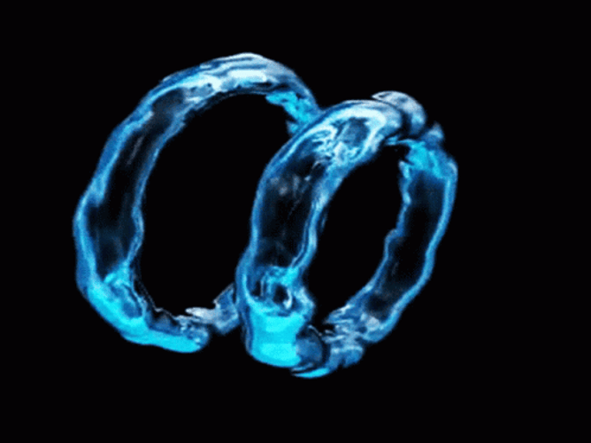 Abstract Blue Water Rings GIF